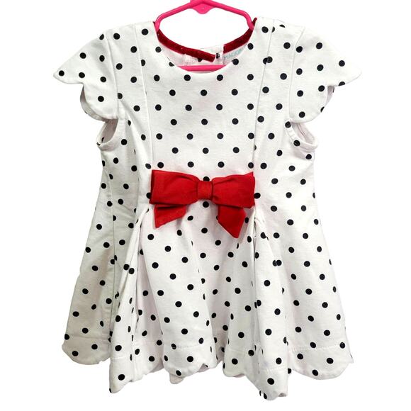 Maggie and Zoe Polka Dot Dress in Black, White, and Red Size 3T - Picture 1 of 8